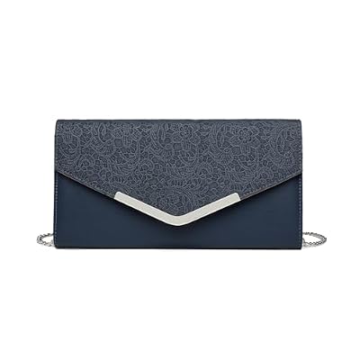 Miss Lulu Pochette e clutch de donna, pochette da donna in pizzo floreale, elegante borsa a tracolla a catena, Moda Pochette, Ragazze Partito Favore, Matrimonio Sposa Mamma Sera