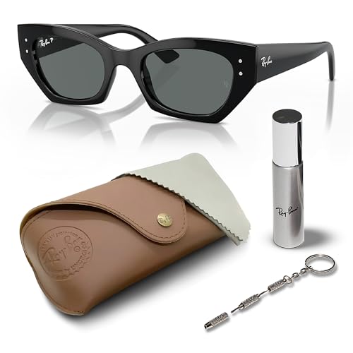 Image of Ray-Ban RB4430 ZENA BIO-BASED Square-Round Shaped Sunglasses for Men & Women with Official RAYBAN Eyewear Kit
