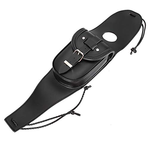 Panneau de réservoir de moto en cuir PU noir avec sacoche intégrée