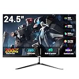 YXPC 24.5 inch Gaming PC Monitor 200Hz, FHD 1080p VA screen, Built-in speakers,1ms without Bezel, freesync, 99% sRGB, HDR400,178 ° Angle View, HDMI,DisplayPort, Compatible with wall mounting 75*75MM