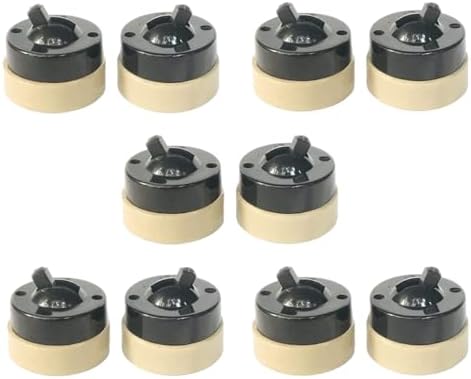 TT Bakelite Light Switch Isi Mark - 1 Way 6A, 250V With Ceramic Base (Standard Size, Black) Set Of 10