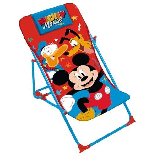 ARDITEX WD16127 Chaise longue pliable Disney-Mickey 43 x 66 x 61 cm