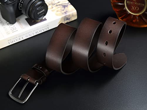 Image of CHAOREN Full Grain Leather Belt for Men, Work Belts for Men Heavy Duty, Daily Wear for Jeans Pants