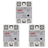 Coliao 3pcs SSR-25AA Solid State Relay AC to AC 80-250V Input to 24V-380V Output Semi-Conductor Solid State Relay Module