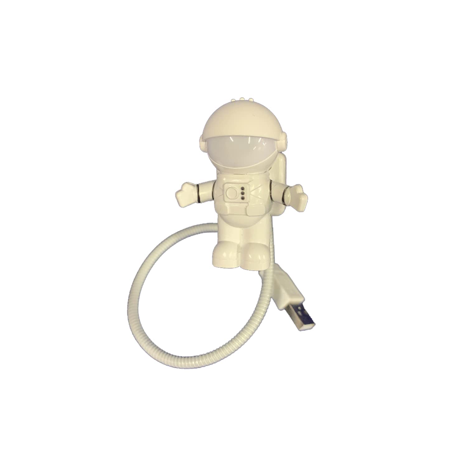 Gifts 4 Guys Astronaut Mini LED USB Charging Lamp Portable Spaceman Shape Keyboard Light Flexible Adjustable Position Reading Desk Lamps for Student Office Computer Worker