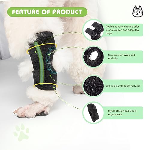 Image of Dog Leg Braces for Back Leg, Dog Knee Brace Compression Support for Dog Joints and Legs, for Injury and Sprain Protection, Wound Care and Lost of Arthrit Stability (Large)