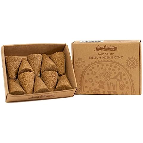 Luna Sundara Handmade Palo Santo Incense Cones (10 Cones Per Box) Sustainably Harvested Palo Santo from Peru Cover
