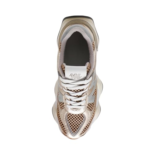 Steve Madden Women's Sebi Sneaker, Gold Multi, 7