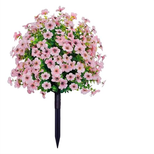 Fleurs artificielles d'extérieur - Piquet de jardin - Accessoires de jardin - 55,9 cm - Résistant aux UV - Ne se décolore pas - Plantes en plastique...
