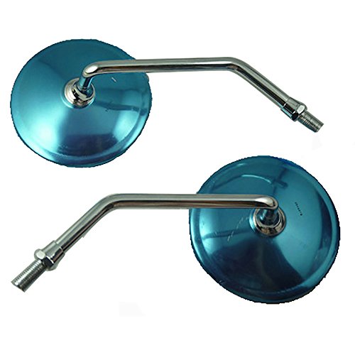 Yibid Side Mirrors Chrome 4 1/4" Round Custom Motorcycle Rearview For Scooter Harley Suzuki Honda Shadow Kymco Gy6 Vespa Sym Vulcan Sports Dirt Pit Bike #TOP3
