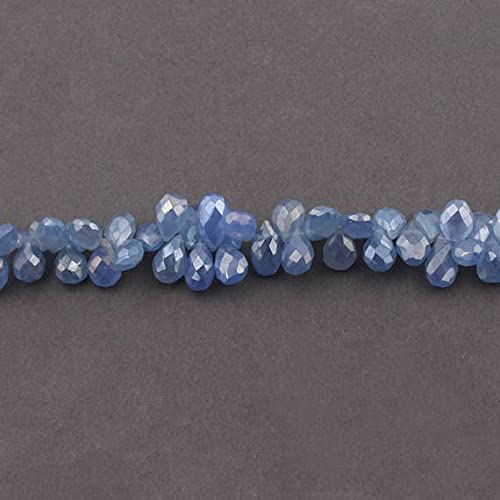 Chalcédoine bleue perles facettées pour réparer et personnaliser un collier