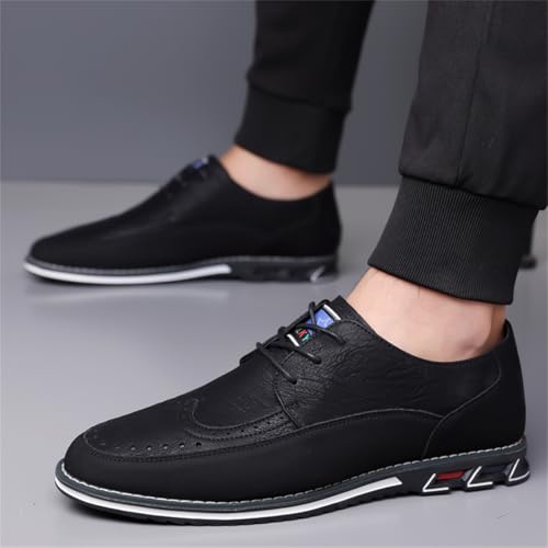 Men's Casual Dress Oxfords Shoes Business Formal Italy Prince Classic Oxford Lace Up Craft Mesh Sneakers3