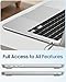 Fintie Case for MacBook Air 13.6 Inch A3240 A3113 A2681 (2022 2023 2024 2025 Release) - Protective Snap On Hard Shell Cover for MacBook Air 13 Inch M2 M3 M4 Chip (Glittering Clear)