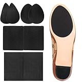 Fonyiunce 8 Pezzi Antiscivolo per Scarpe, Cuscinetti in Gomma Autoadesivi Antiscivolo, Adesivi per la Riduzione del Rumore del Tallone delle Scarpe, Nero, per Tacchi Alti, Stivaletti