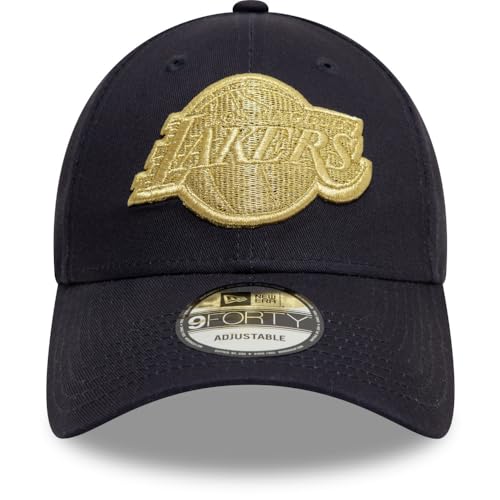 Gorra New Era 9Forty Los Angeles Lakers Navy Metallic miniatura 2