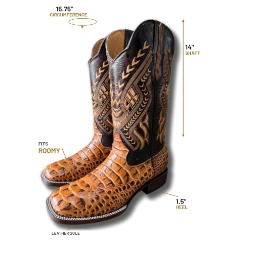 Image of Men's Alex Western Cowboy Boots Square Toe Pull On