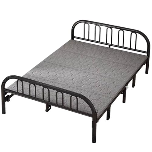 Lit pliant pour adulte en métal lit pliable en 4 parties pour petit espace