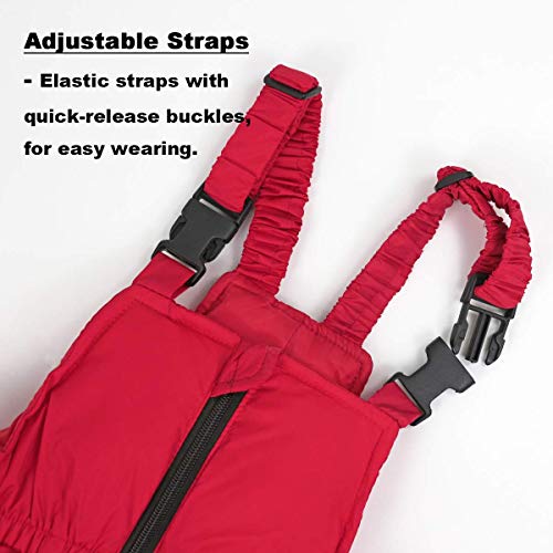 Image of JiAmy Kids 2 Piece Snowsuit Set Girl Winter Hooded Puffer Jacket & Snow Bib Pants Boy Ski Suits Ultralight Outfit