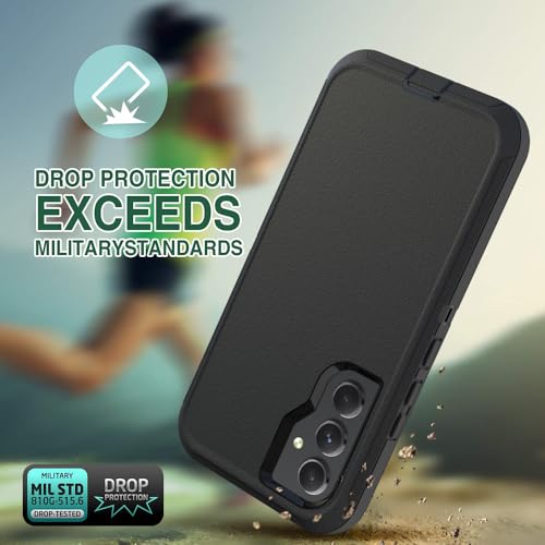 Image of Case for Galaxy A54, Heavy-Duty Tough Rugged Shockproof Drop Protective Cover Cases for Samsung Galaxy A54, Black