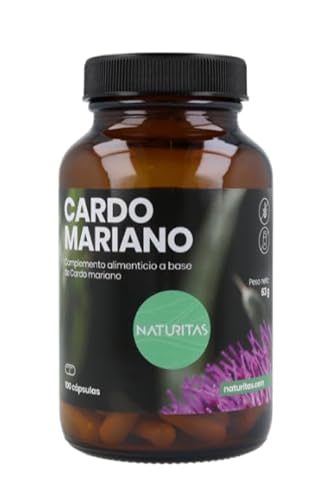 Cardo Mariano Extracto Natural 12.375 mg 100 Cápsulas Naturitas Essentials | Ayuda a mejorar la función del hígado y del conducto biliar | Complemento alimenticio
