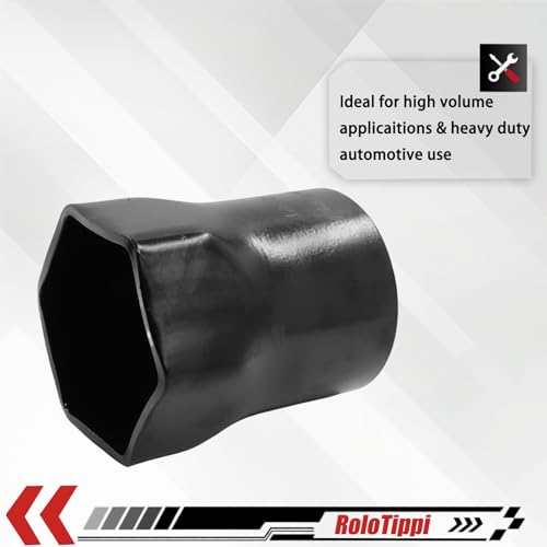 Image of 2-1 /2-Inch 6 Point Wheel Bearing Locknut Socket, 3 /4-Inch Drive, for Axle Nut Socket, Remove and Install Wheel Bearing Nuts, Carbon Steel, Powder-Coated (2-1 /2 inch 6PT, 3 /4 inch Drive)