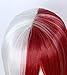 Peluca de Cosplay, Costuras Rojas y Blancas de my Hero College con...