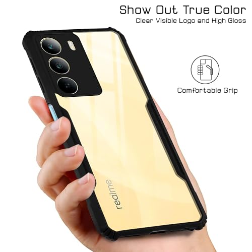 Image of Jkobi Back Cover Case for Realme C75 5G (Shockproof with Polycarbonate Clear Panel | Professional Black)