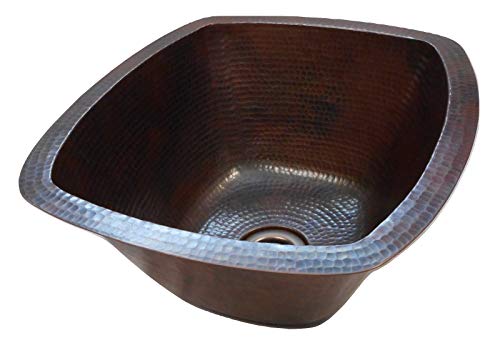 Simplycopper 16" Rectangular Copper Kitchen Bar Prep Sink #TOP24