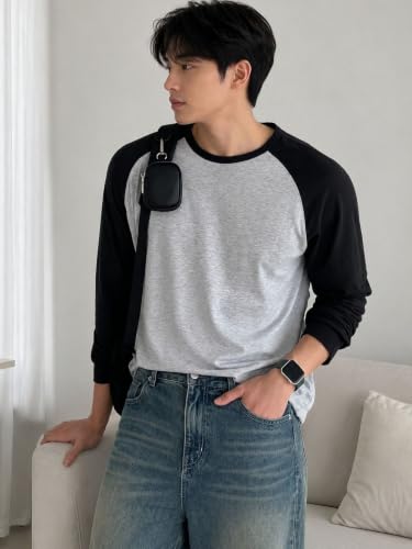 Image of Men's Polycotton Round Neck T-Shirt | Full Sleeve Casual T-Shirt for Men | Soft, Breathable Regular Fit for Everyday Wear