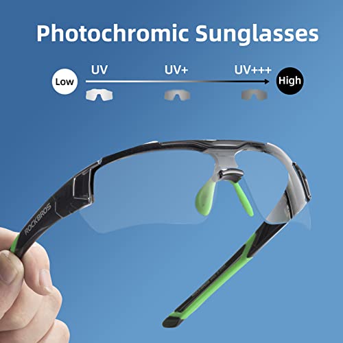 Image of RockBros RockBros Unisex Photochromic Sunglasses UV Protection for Outdoor Sport Cycling Black