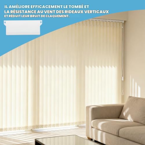 Contrepoids Store Californien Blanc 127x50mm – vue 5