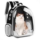 Mochila De Transporte Pet Astronauta Preta Para Cães E Gatos