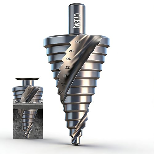 Foret conique HSS 4241, Foret Étagé avec 13 Niveaux, Foret Perforé pour Métal, Acier Inoxydable, Plastique, Bois