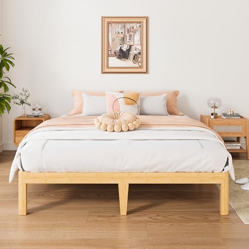 ZIYOO 14 Inch King Size Bamboo Platform Bed Frame, Modern Minimalist Design, Heavy Duty Support, Easy Assembly, No Box Spring Needed, Natural Finish by ZIYOO - Image 6