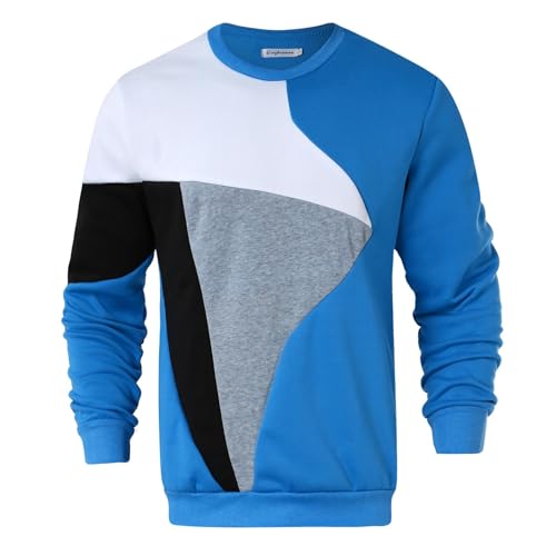 Sudadera con capucha informal para hombre, color patchwork, otoño e invierno, informal, deportiva, holgada