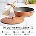 Goodful All-in-One Pan, Multilayer Nonstick, High-Performance Cast Construction, Multipurpose Design Replaces Multiple Pots and Pans, Dishwasher Safe Cookware, 11-Inch, 4.4-Quart Capacity, Terracotta