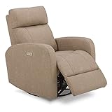 CHITA Power Swivel Glider Rocker Recliner,USB Charge Manual Headrest Double Layer Backrest Truck armrest Chair Sofa for Living Room and Nursery, Light Brown