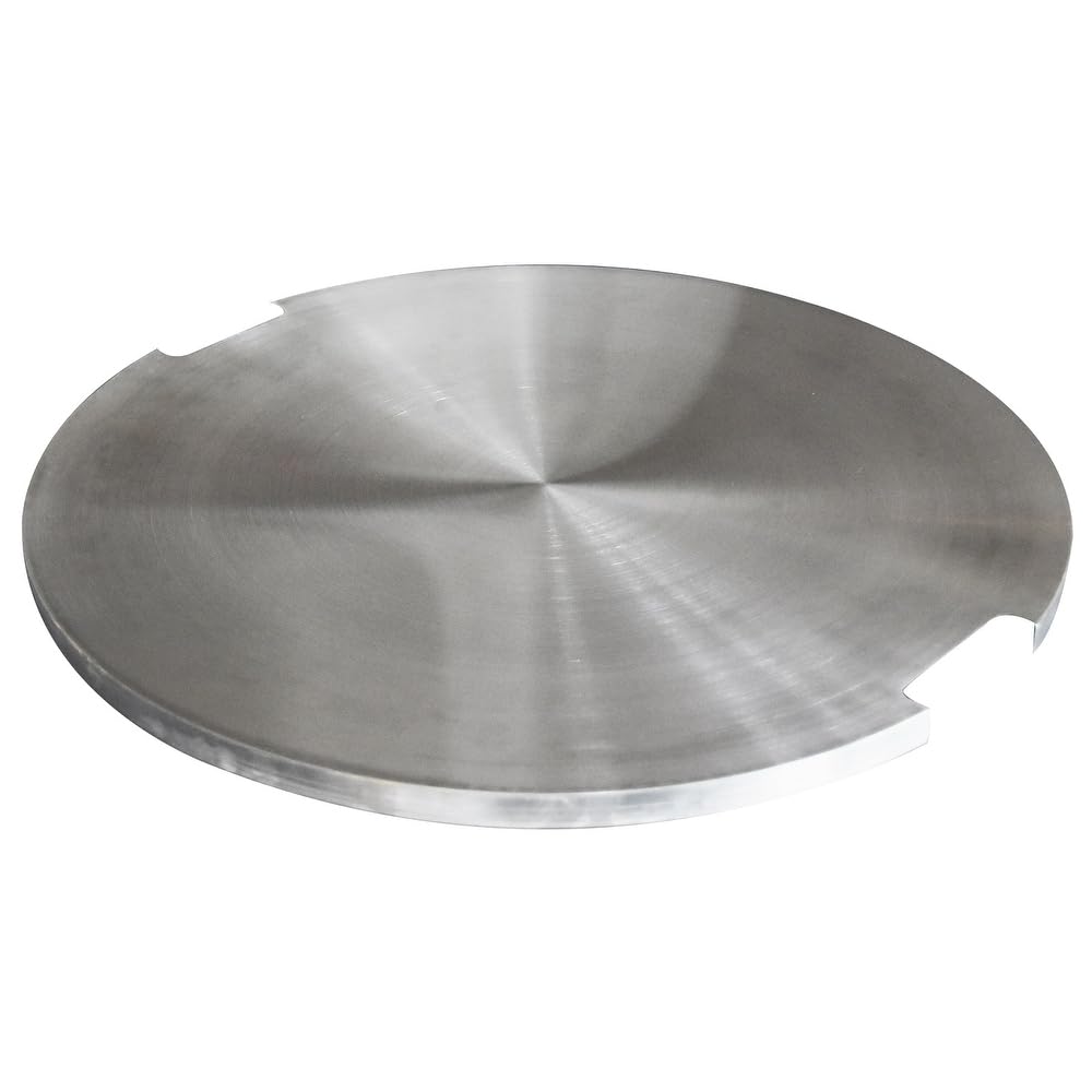 Elementi Stainless Steel Outdoor Lunar Bowl Pit Table Round 29 x 29 x 1 inches Grill Fire Ring Lid Firepit Accessory Cover