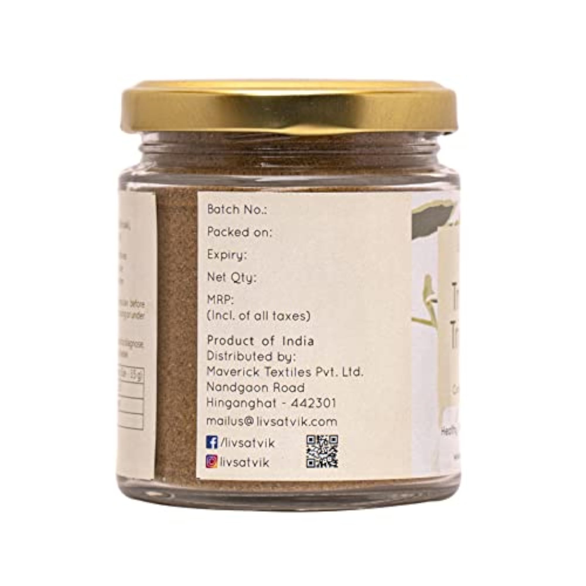 Livsatvik Organic Trigun Triphala Powder for Health