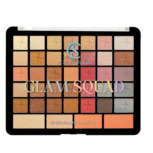 My Colors Strokes Glam Squad Eyeshadow Palette | 44 Colors Highly Pigmented Blendable Shades | Matte & Shimmer Multicolor Eye Makeup 48g-image-36