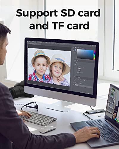 Usb C Docking Station Dual Monitor Adapter, 14 In 1 Usb C Dock, 4K Dual Hdmi, 100W Pd, 1000M Ethernet, Sd/Tf, 5Gbps Usb C/A Ports, Mic/Audio Port Compatible For Macbook/Dell/Hp/Lenovo Laptops #TOP4