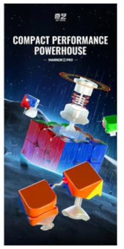 Image of QY Toys Warriorr M Pro 3x3 Magnetic Speed Cube - Stickerless, Smooth & Fast Turning Speedcube for Beginners & Pros | Stable Magnetic 3x3 Puzzle