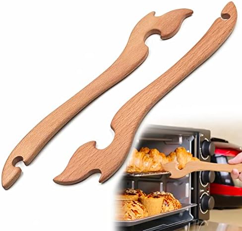 Shinelingee Oven Rack Puller, Wood Oven Rack Push Pull Tool, Prevent Scalding, Pull out Hot Racks Safely, Long Handle Toaster Oven Accessories,Suitable For Kitchen Oven, Toaster oven, Air fryer,etc (2)