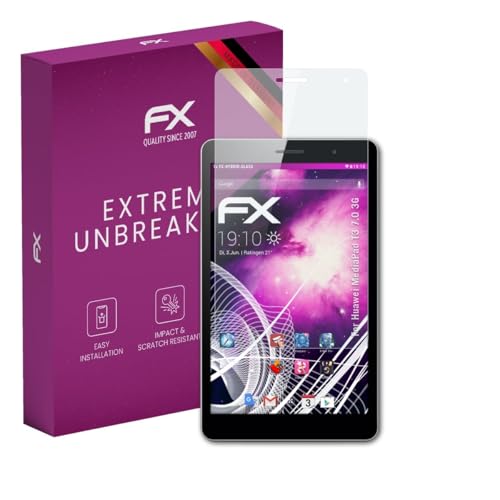 atFoliX Lámina Protectora de plástico Cristal compatible con Huawei MediaPad T3 7.0 3G Película Vidrio, 9H Hybrid-Glass FX Protector Pantalla Vidrio templado de plástico