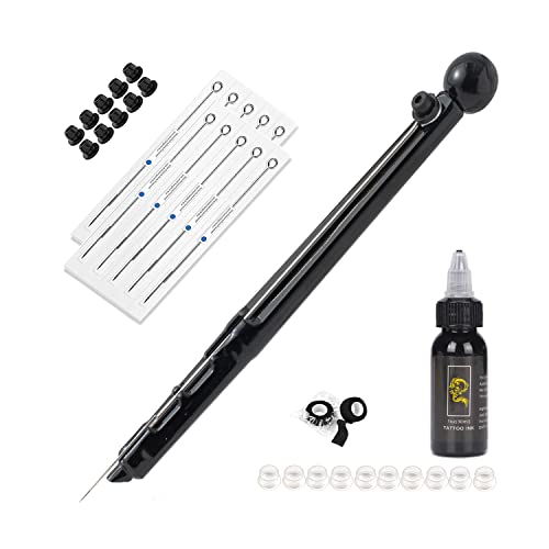 Hand Stick and Poke Kit with Ink, Home Manual DIY Tool Kit，Suitable for beginners