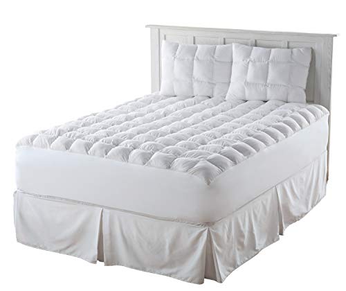 Magic Loft by Perfect Fit | Down Alternative Overstuffed Hypoallergenic Mattress Pad/Topper, 200 Threadcount (Twin XL)