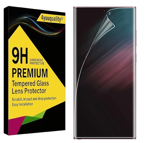 Image of 4youquality Acrylic Screen Guard Compatible with Samsung Galaxy S23 Ultra / Samsung Galaxy S22 Ultra (Transparent) | Edge to Edge Full Screen Coverage, HD Clear, Scratch Resistant, Bubble Free Installation with Easy Installation Kit