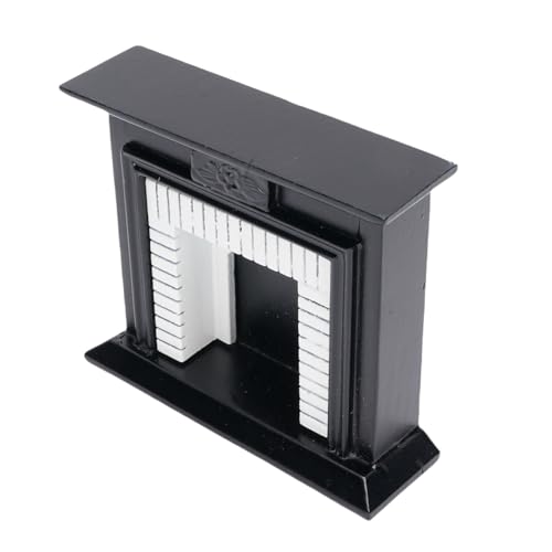 SUNGOOYUE Chimenea de Madera de Abedul con Muebles en Miniatura para Casa de Muñecas 1:12, Agrega Elegancia con un Ambiente Realista, Accesorios Ideales para la Decoración del Hogar, Combina