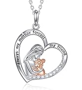 Mutter Halskette Herz Halskette 925 Sterling Silber Ich liebe dich Mutter Halskette Mutter Liebev...