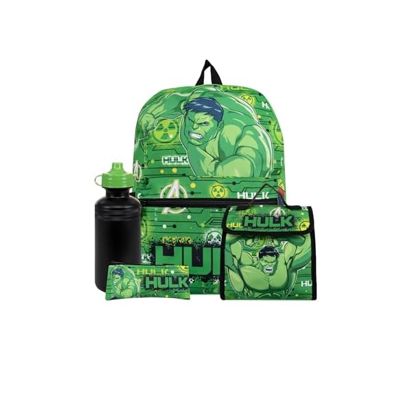 Marvel-Comics-Backpack-Set-Hulk-Backpack-And-Lunch-Bag-Set-Boys-School-Bag-Set-One-Size-Green Marvel Comics Backpack Set | Hulk Backpack And Lunch Bag Set | Boys School Bag Set | One Size Green